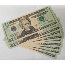 UNITED STATES OF AMERICA 2004 . TWENTY 20 DOLLAR BANKNOTES . CONSECUTIVE TEN STAR NOTES